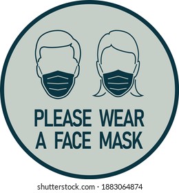 please wear a face mask signs