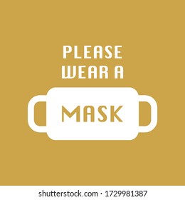 PLEASE WEAR A MASK illustrator.