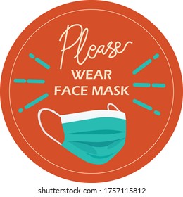 Please Wear Mask Sign, Medical Mask, Mask Vector