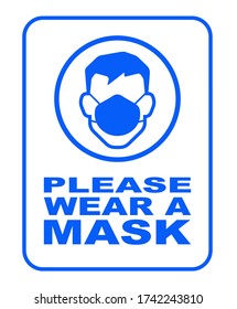 Please Wear Mask Sign Vector Stock Vector (Royalty Free) 1742243810 ...