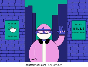 please wear a mask when you go out side to stop spreading covid-19 