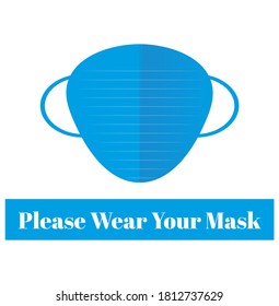 Please wear your mask vector Illustration on a white background