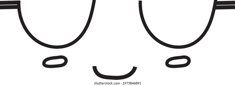 Cara, ilustración de icono, vector sobre fondo blanco