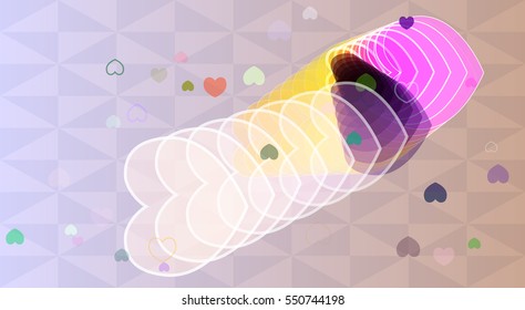 pleasing arrangement beside technology, plan into mixed heart vector background