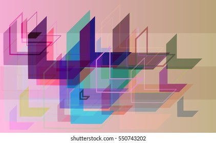 pleasing fantasy into appearance, plan in artistic arrow vector background
