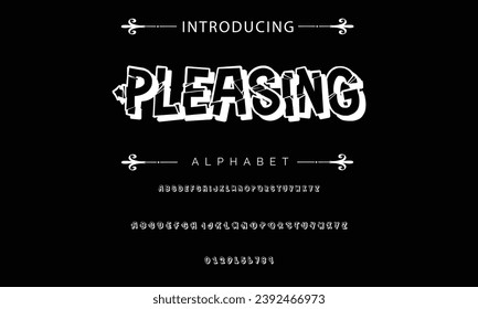Pleasing Graffiti font text effect, spray and street text style