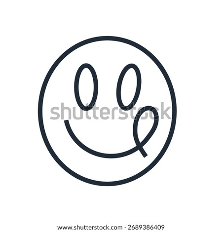 Pleasure, delicious. Vector linear icon illustration isolated on white background.
