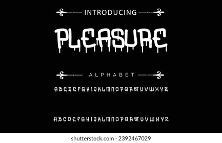 Pleasure Graffiti font text effect, spray and street text style