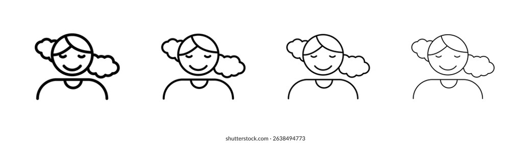 Pleasure icon Outline sign symbol set