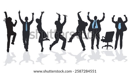 Pleasure and joy in the office, illustration.