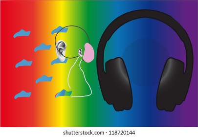 pleasure from music in rainbow