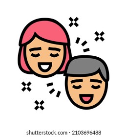 pleasure relationship color icon vector. pleasure relationship sign. isolated symbol illustration
