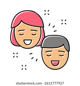 pleasure relationship color icon vector. pleasure relationship sign. isolated symbol illustration