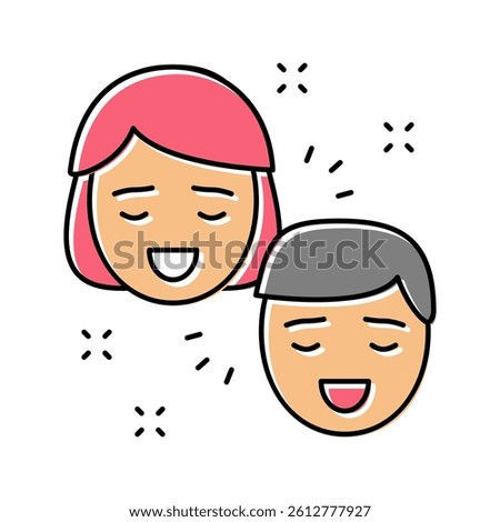 pleasure relationship color icon vector. pleasure relationship sign. isolated symbol illustration