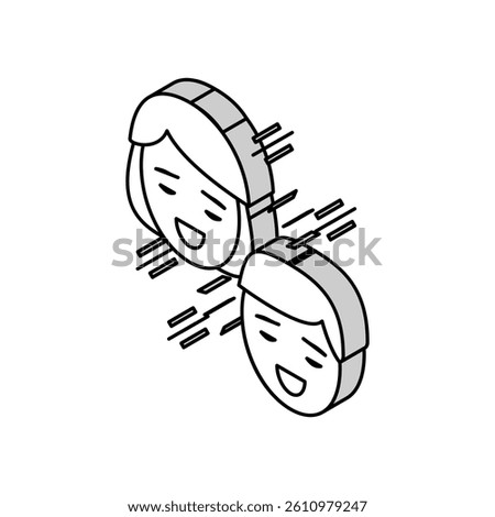 pleasure relationship isometric icon vector. pleasure relationship sign. isolated symbol illustration