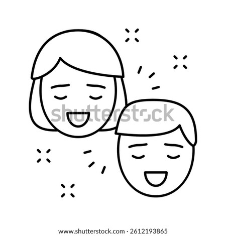 pleasure relationship line icon vector. pleasure relationship sign. isolated contour symbol black illustration