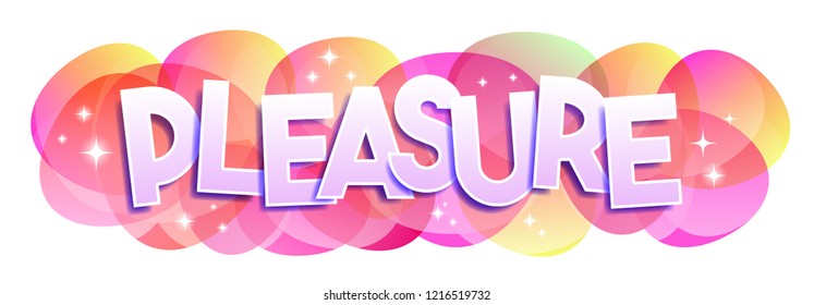 Pleasure word vector banner
