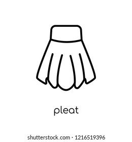 pleat icon. Trendy modern flat linear vector pleat icon on white background from thin line Sew collection, outline vector illustration