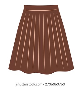 Pleated midi skirt in cute flat style for women fashion. Great for outfit sets, fashion guides, and styling visuals.