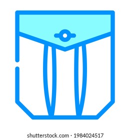 pleated pocket color icon vector. isolated symbol illustration