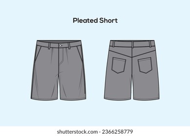 Pleated shorts come with a subtle “fold” that's essentially the same as what you'll see in a pleated pair of chinos .