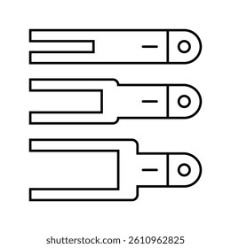 pleating tool dressmaking fashion line icon vector. pleating tool dressmaking fashion sign. isolated contour symbol black illustration