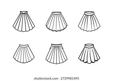 Ilustración vectorial del arte de la línea del bosquejo de los pliegues aislada