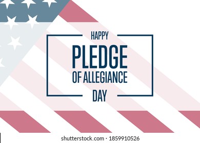 Pledge of Allegiance Day. December 28. Holiday concept. Template for background, banner, card, poster with text inscription. Vector EPS10 illustration