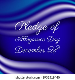 Pledge of Allegiance Day. Geometric wave design suitable for greeting card poster and banner