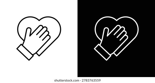 Pledge icon design element. Linear style vectors