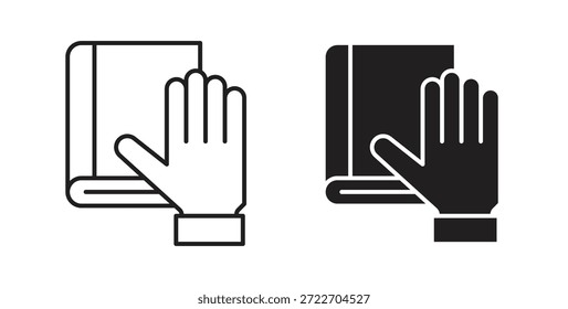 Pledge icon isolated vector Illustration. Vector pictogram for web and app