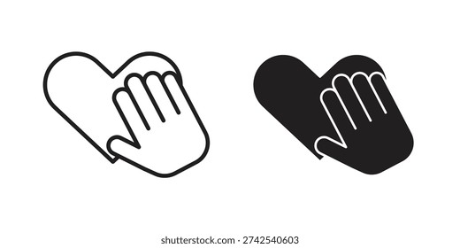 Pledge icon logo design element. minimalist style icons