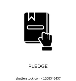 Pledge icon. Pledge symbol design from Army collection.