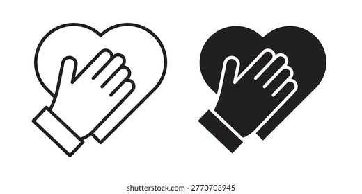 Pledge icon template color editable. for graphic and web design.