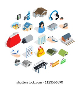 Pledge icons set. Isometric set of 25 pledge vector icons for web isolated on white background