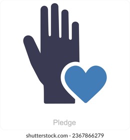 Pledge and promise icon concept