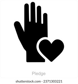 Pledge and promise icon concept