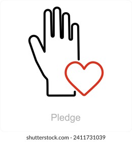 Pledge and promise icon concept