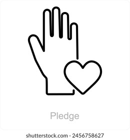 Pledge and promise icon concept