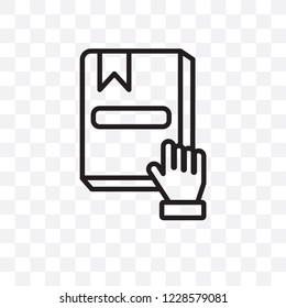 Pledge vector linear icon isolated on transparent background, Pledge transparency concept can be used for web and mobile