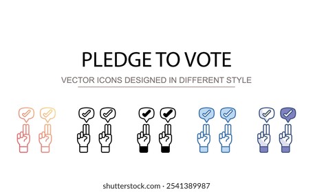 Projeto de ícone de Penhor para Votação com ilustração de estoque de fundo branco