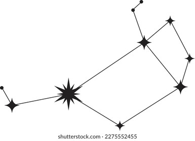 La constelación de Pleiades del diseño de iconos vectores de estrellas. Icono plano.