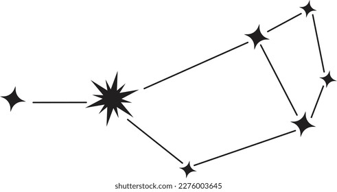 Pleiades constellation of stars vector icon design. Flat icon.