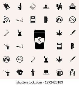plenty of coffee icon. Bad habbits icons universal set for web and mobile