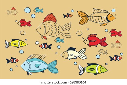 Plenty of colorful fish in the sea