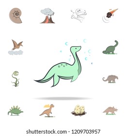 plesiosaur cartoon icon. Prehistoric icons universal set for web and mobile