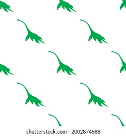 plesiosaurus, seamless pattern, vector illustration