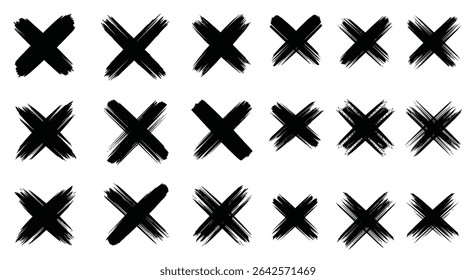 A Plethora of Black Crosses An Array of Crosses A Collection of Crosses