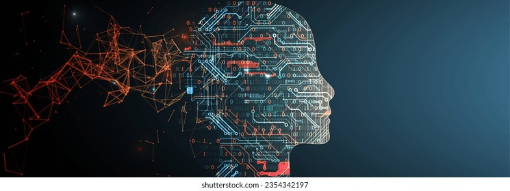 Plexus Artificial Intelligence concept.  Creative brain concept background. Vector science illustration.