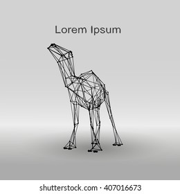 Plexus atoms in the form of a camel on a gray gradient background.